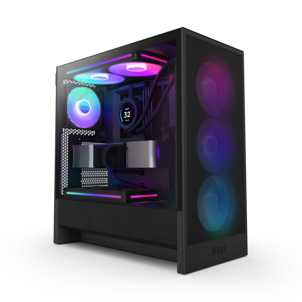 NZXT H5 Flow RGB black mid tower case