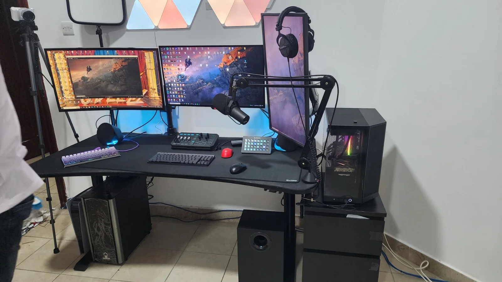 Omar's setup after FLC — routed cables, clean floor