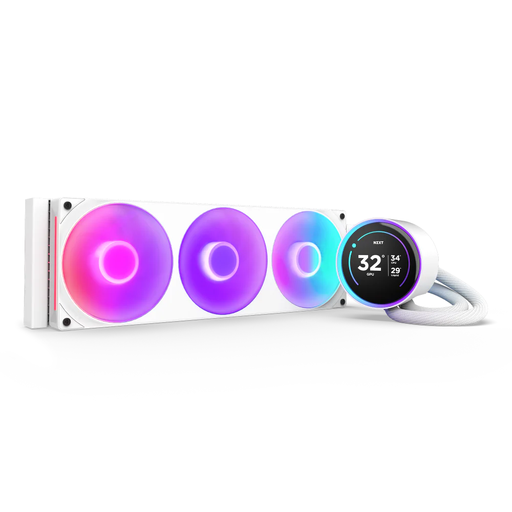 NZXT KRAKEN ELITE 360MM 2024 COOLER WITH CONTROLLER RGB - WHITE