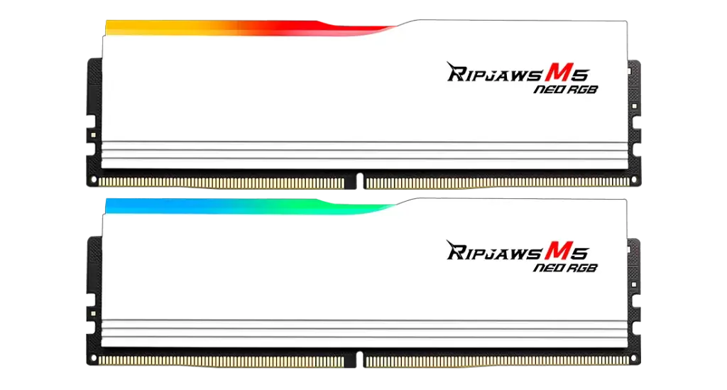 32GB G.SKILL RIPJAWS M5 NEO 6000 MT/s DDR5 (16GBx2) RGB - WHITE