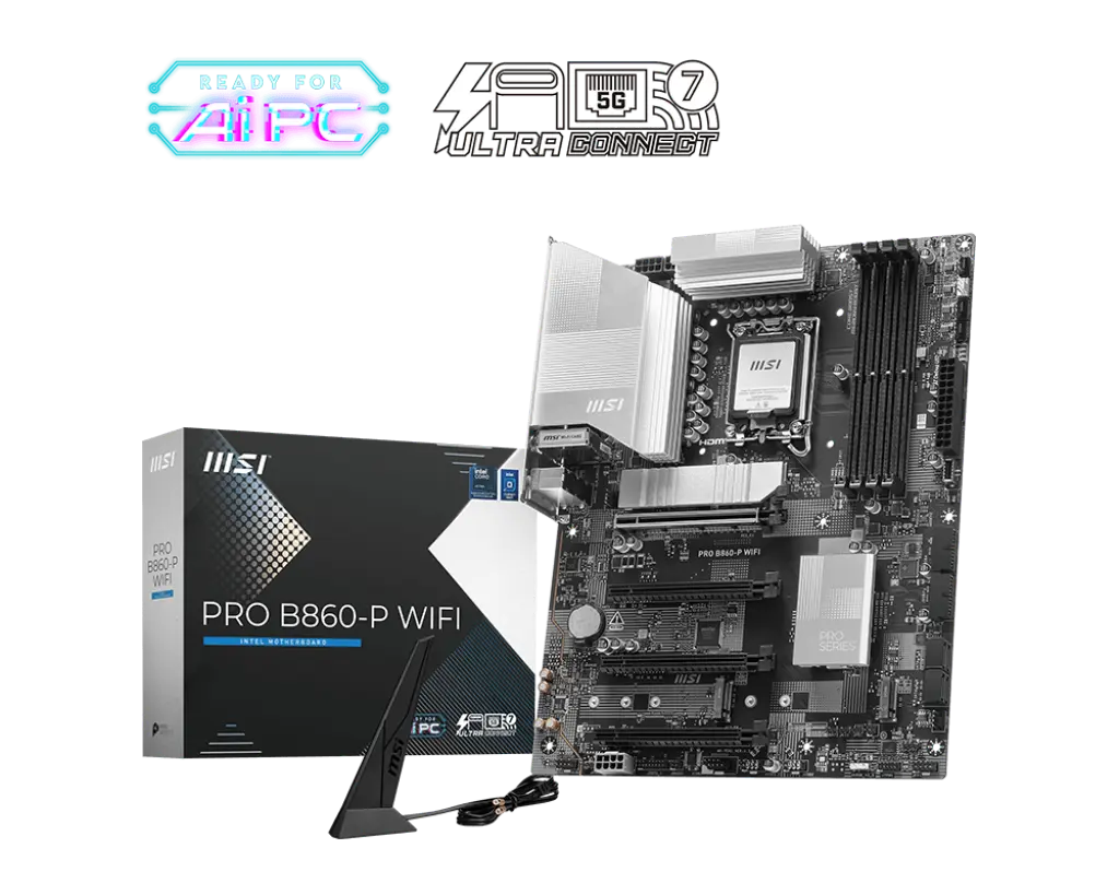 MSI PRO B860-P DDR5 INTEL LGA 1851 DDR5 PCIe 5.0 ATX - BLACK